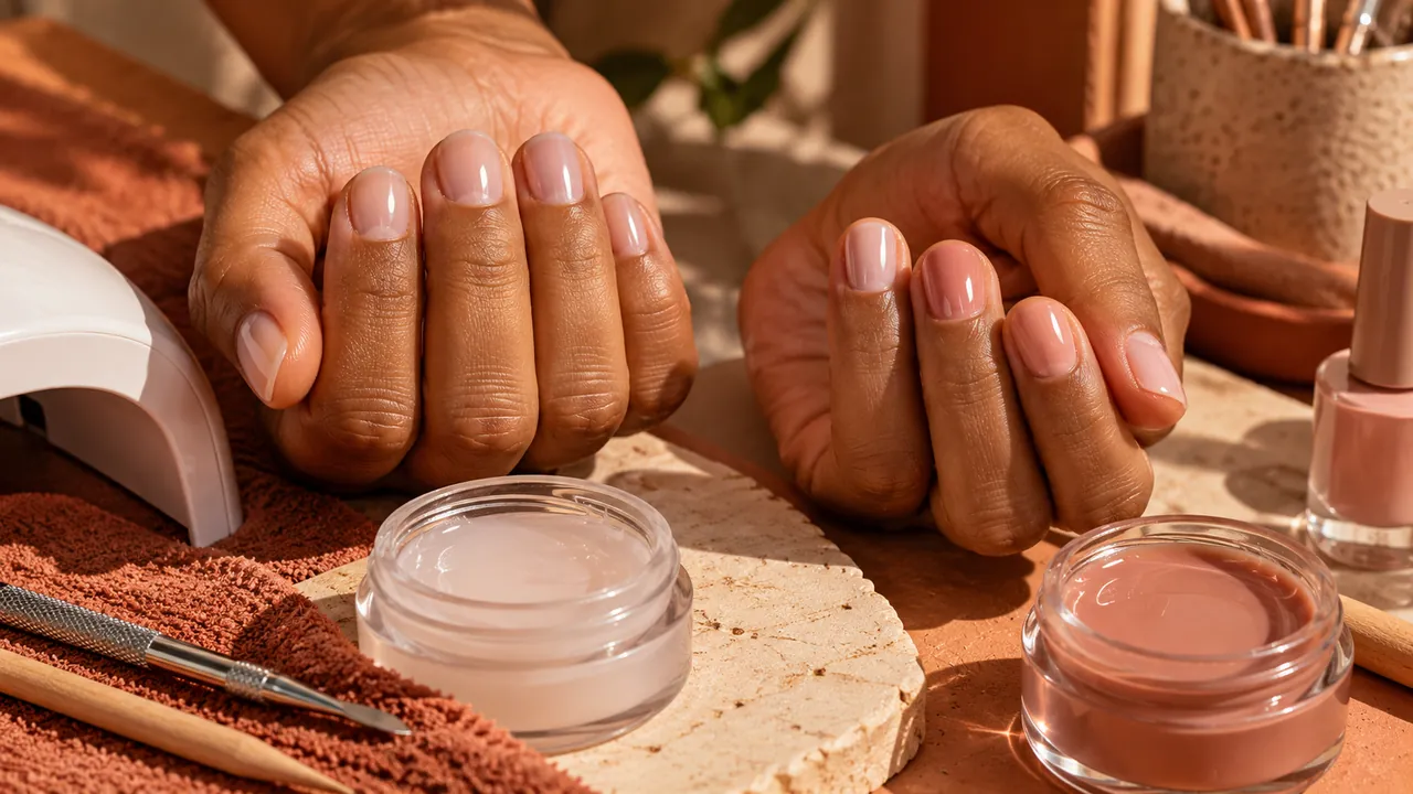 Imagem editorial sobre blindagem x banho de gel no guia blindagem de unhas: o que é, como funciona e como tirar