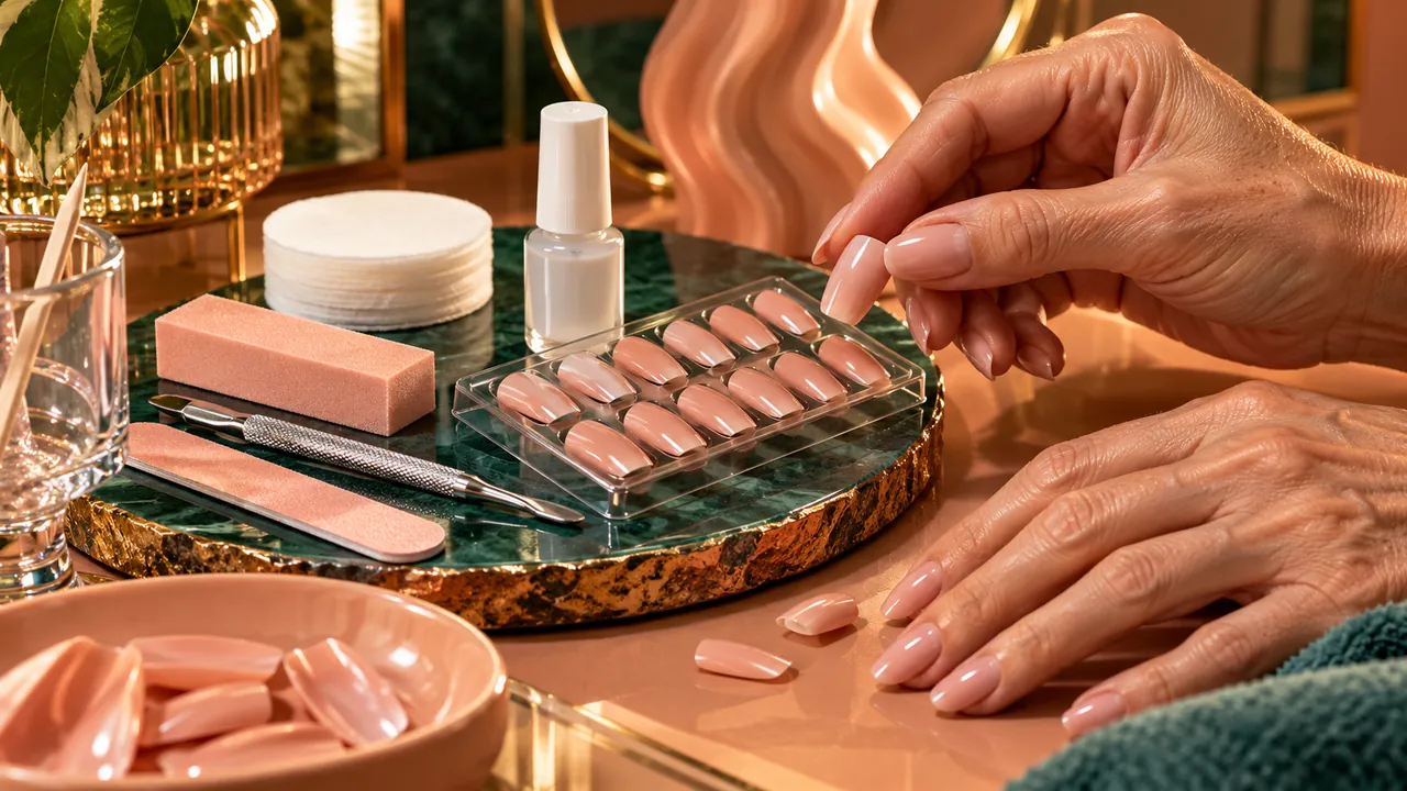 Imagem editorial sobre o que você precisa no guia como colar unhas postiças e fazer durar mais tempo