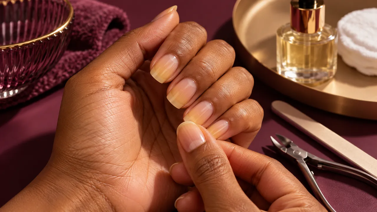 Imagem editorial sobre quando a cor pode ser um sinal de saúde no guia unhas amareladas: causas comuns e quando procurar ajuda