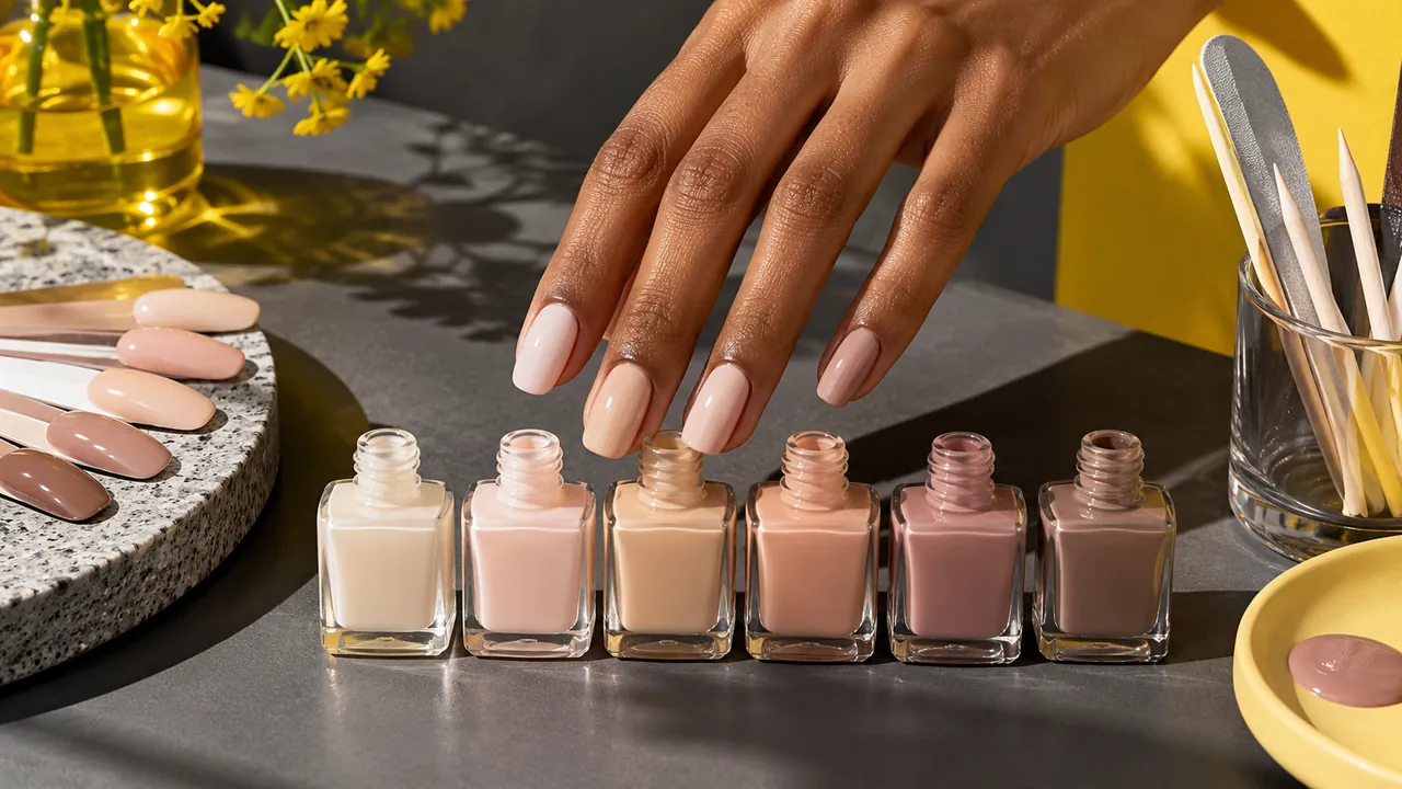 Imagem editorial sobre o que entra em "unhas claras" no guia unhas claras e nude: delicadas e fáceis de combinar