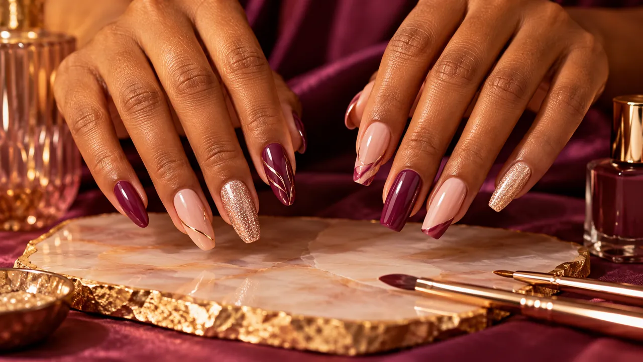 Imagem editorial sobre qual decoração combina com cada formato no guia unhas decoradas em gel: modelos, ideias e como escolher