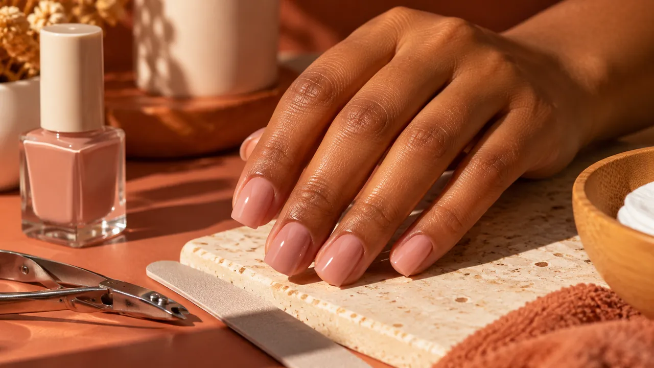 Imagem editorial sobre como é a unha quadrada no guia unhas quadradas: modelos, decoradas e como fazer
