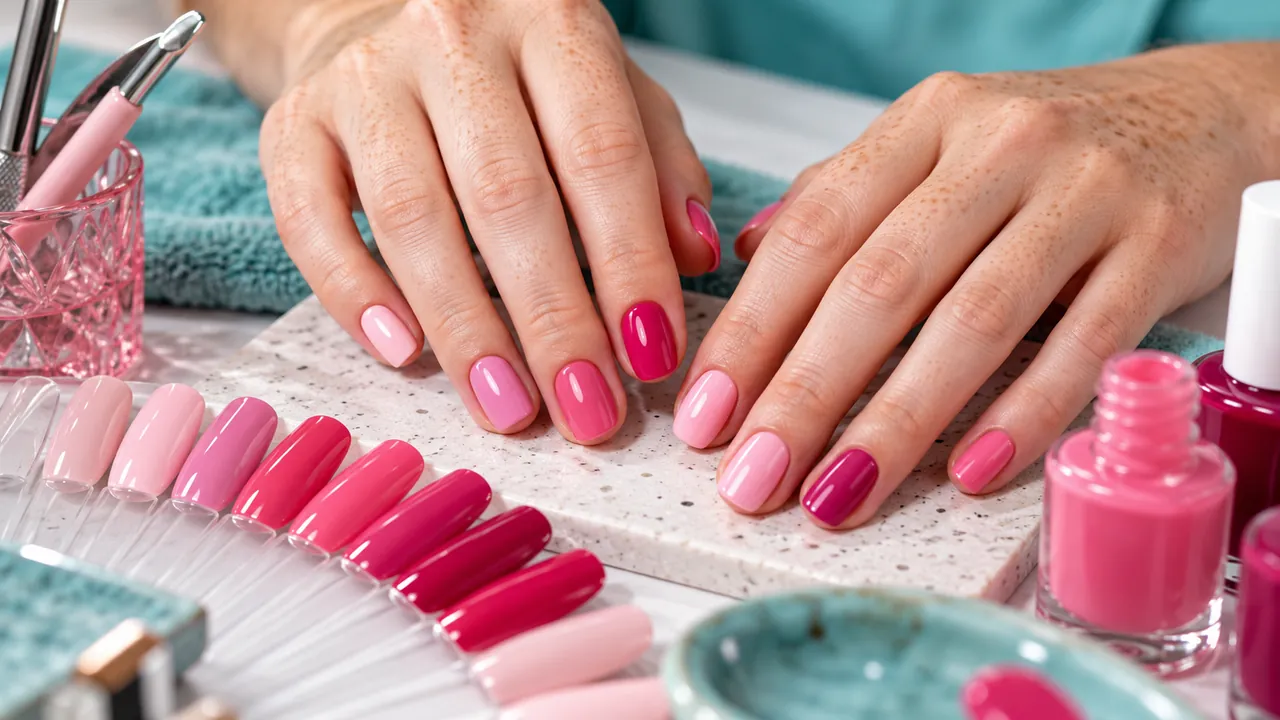 Imagem editorial sobre tons de rosa no guia unhas rosas: tons, decoradas e delicadas para cada pele